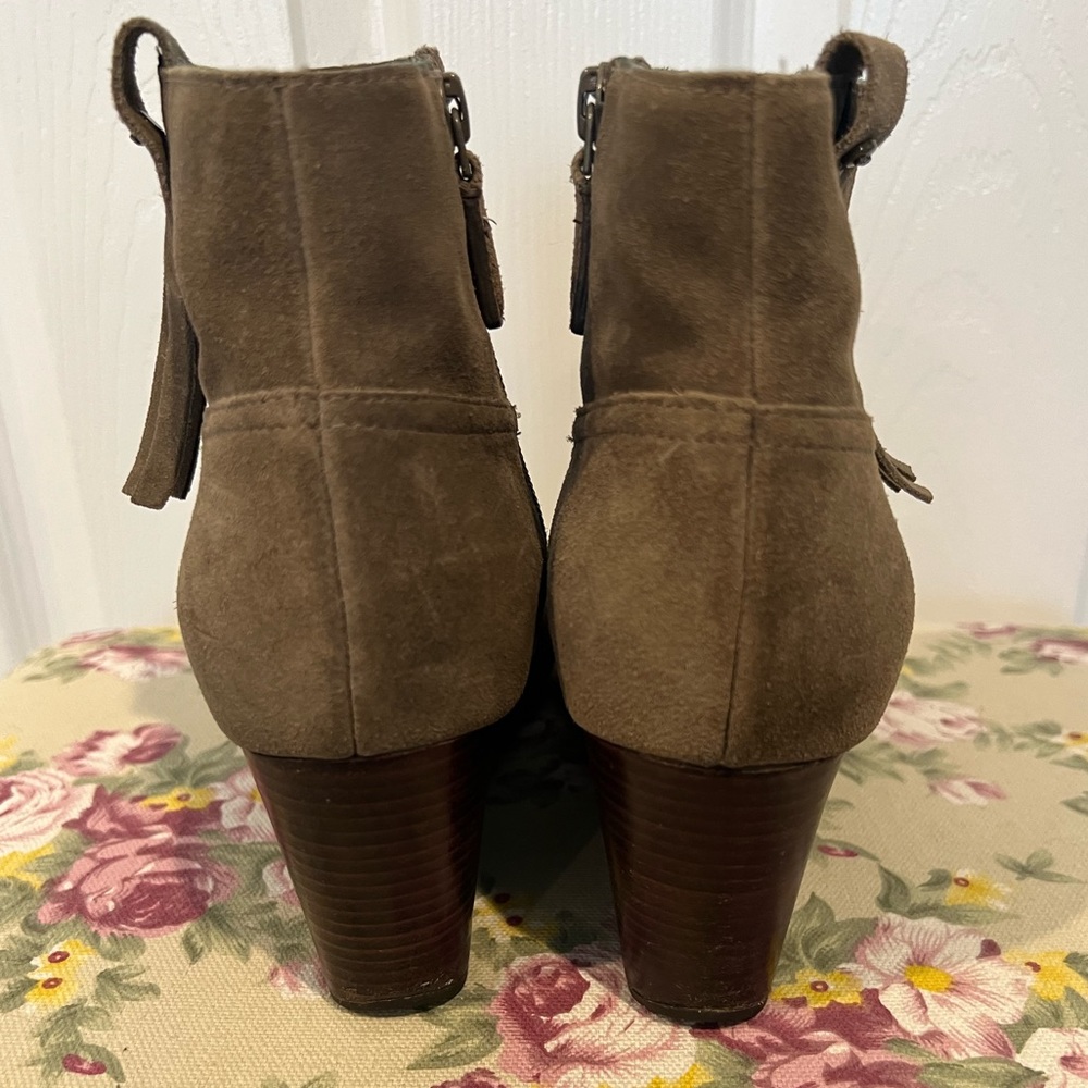Cole Haan Suede Booties in Olive Green - Picture 6 of 9
